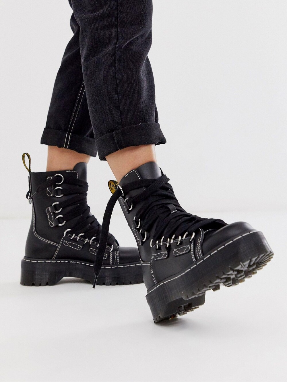 ❤️‍🔥RARE❤️‍🔥 DOPE AF JADON XL LEATHER PLATFORM BOOTS - Picture 12 of 12